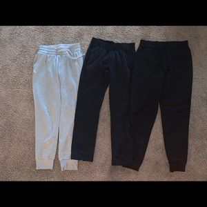 1 Black Nike sweat pant 1 grey adidas sweat pant